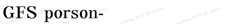 GFS porson字体转换